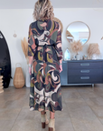 Robe kaki 7/8è à imprimé - 𝐌𝐚𝐫𝐢𝐧𝐚𝟒𝟒𝐟𝐚𝐦𝐢𝐥𝐲