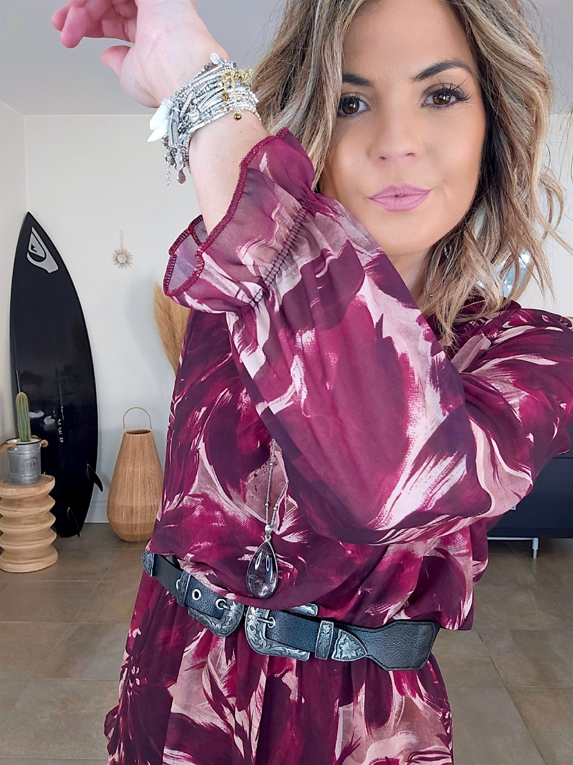 Robe 7/8è aubergine - 𝐌𝐚𝐫𝐢𝐧𝐚𝟒𝟒𝐟𝐚𝐦𝐢𝐥𝐲