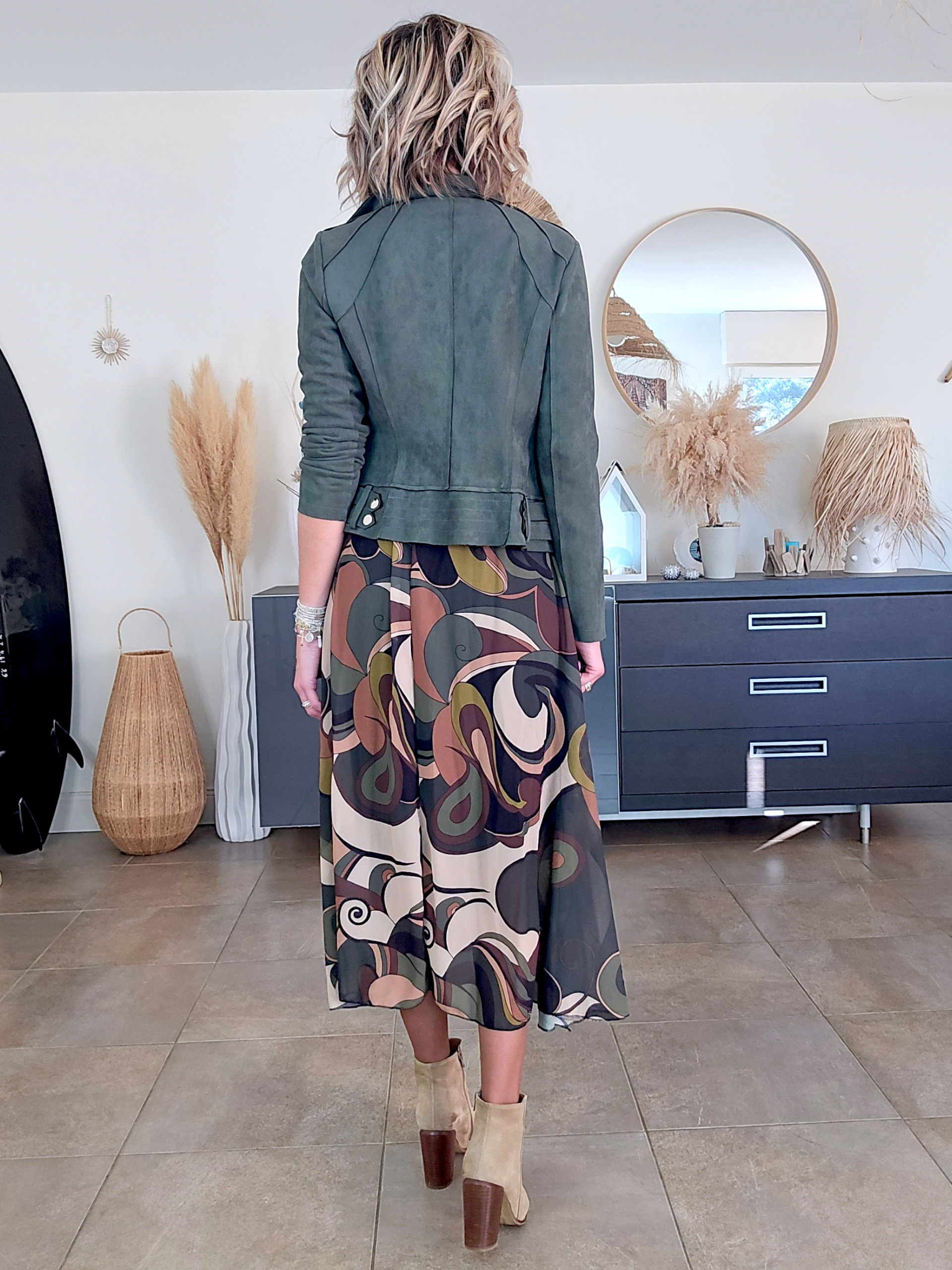 Perfecto suédine kaki vert - 𝐌𝐚𝐫𝐢𝐧𝐚𝟒𝟒𝐟𝐚𝐦𝐢𝐥𝐲