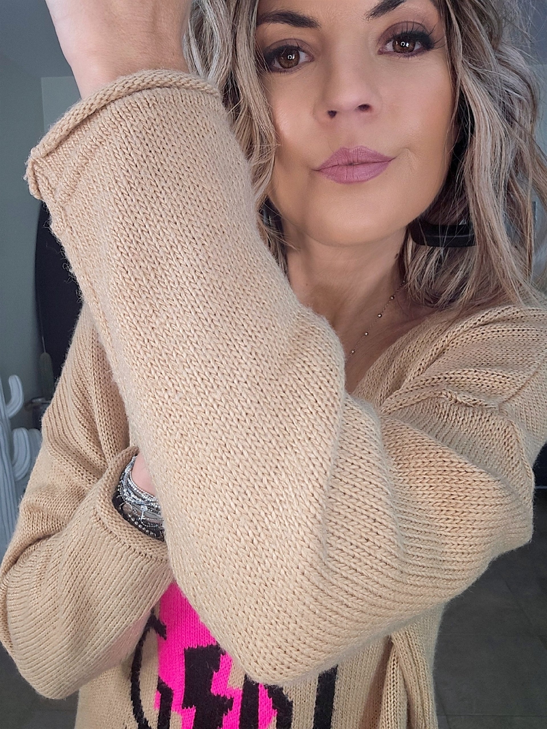 Pull tunique beige girl power - 𝐌𝐚𝐫𝐢𝐧𝐚𝟒𝟒𝐟𝐚𝐦𝐢𝐥𝐲
