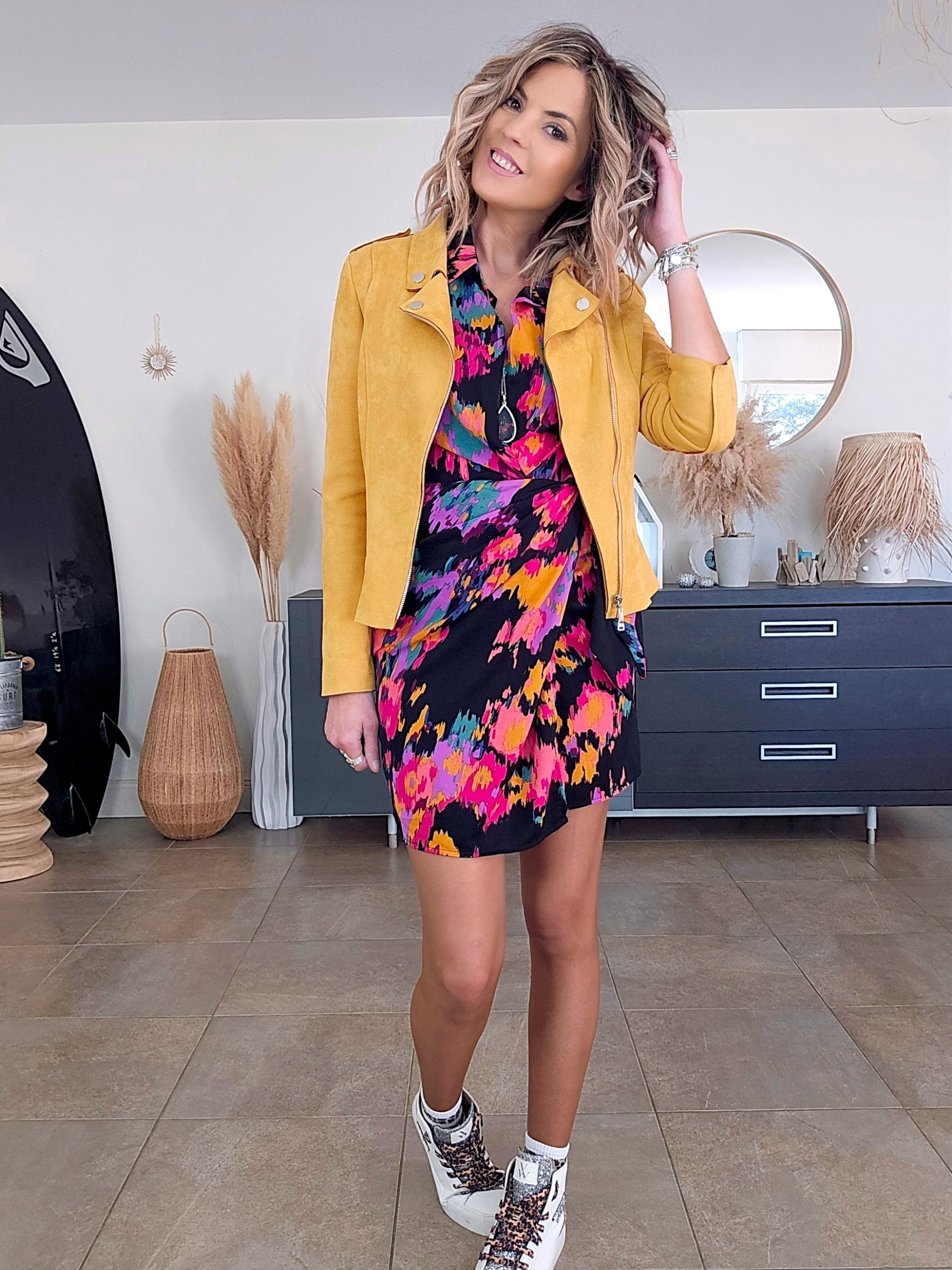 Perfecto suédine jaune - 𝐌𝐚𝐫𝐢𝐧𝐚𝟒𝟒𝐟𝐚𝐦𝐢𝐥𝐲