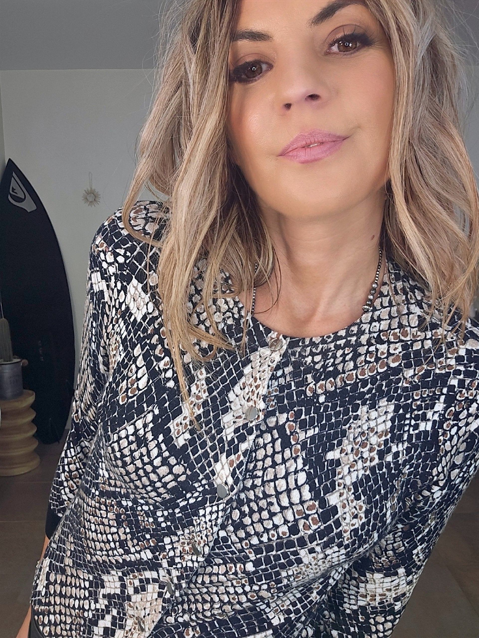 Cardigan imprimé python