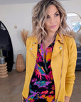 Perfecto suédine jaune - 𝐌𝐚𝐫𝐢𝐧𝐚𝟒𝟒𝐟𝐚𝐦𝐢𝐥𝐲
