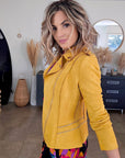 Perfecto suédine jaune - 𝐌𝐚𝐫𝐢𝐧𝐚𝟒𝟒𝐟𝐚𝐦𝐢𝐥𝐲