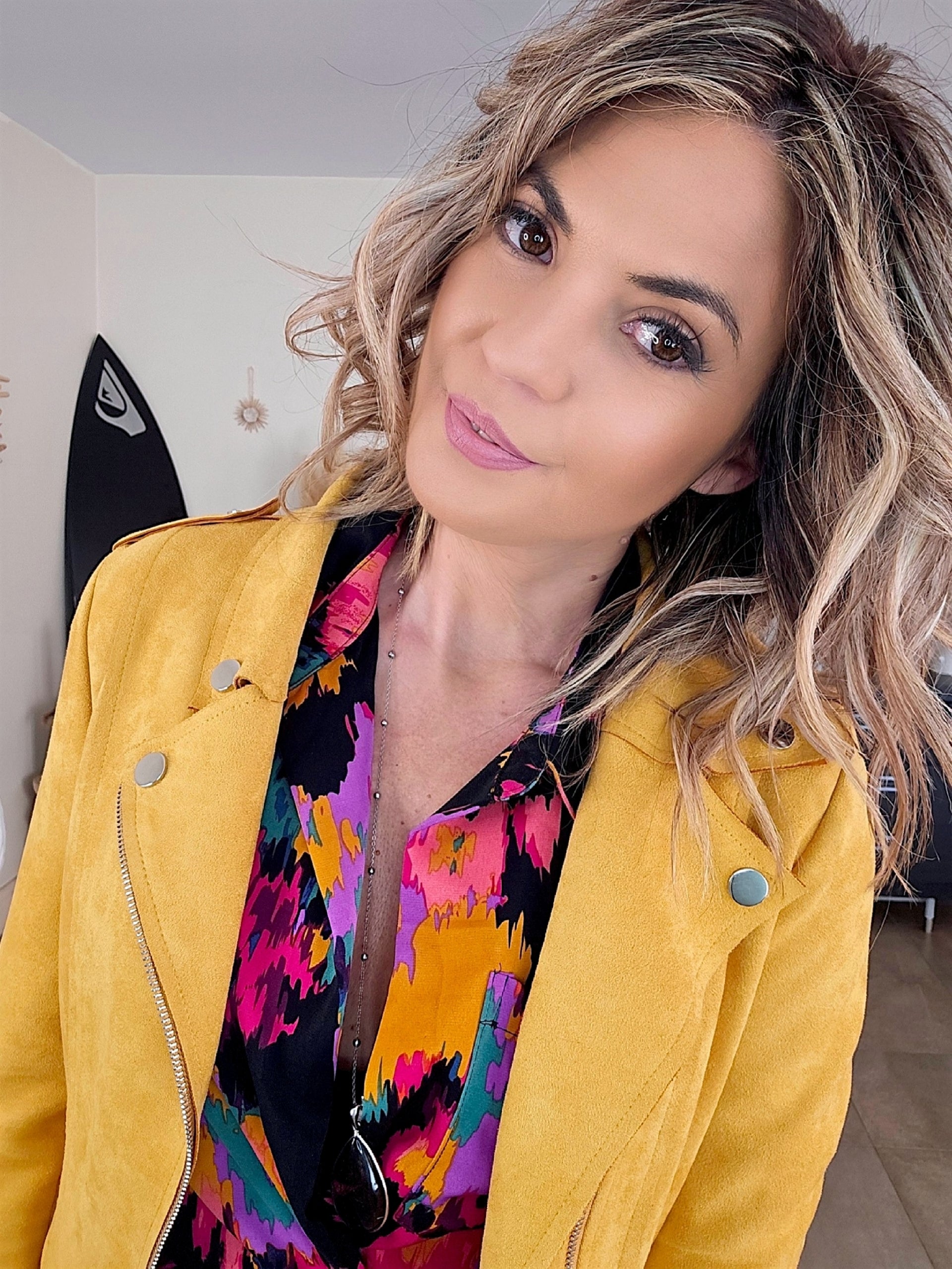 Perfecto suédine jaune - 𝐌𝐚𝐫𝐢𝐧𝐚𝟒𝟒𝐟𝐚𝐦𝐢𝐥𝐲