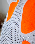 Haut blanc smiley orange fluo - 𝐌𝐚𝐫𝐢𝐧𝐚𝟒𝟒𝐟𝐚𝐦𝐢𝐥𝐲