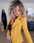 Perfecto suédine jaune - 𝐌𝐚𝐫𝐢𝐧𝐚𝟒𝟒𝐟𝐚𝐦𝐢𝐥𝐲