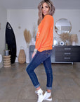 Pull orange fluo bohème - 𝐌𝐚𝐫𝐢𝐧𝐚𝟒𝟒𝐟𝐚𝐦𝐢𝐥𝐲