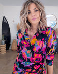 Robe noire à imprimé fleuri lumineux - 𝐌𝐚𝐫𝐢𝐧𝐚𝟒𝟒𝐟𝐚𝐦𝐢𝐥𝐲