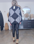 Pull tunique en damier noir - 𝐌𝐚𝐫𝐢𝐧𝐚𝟒𝟒𝐟𝐚𝐦𝐢𝐥𝐲