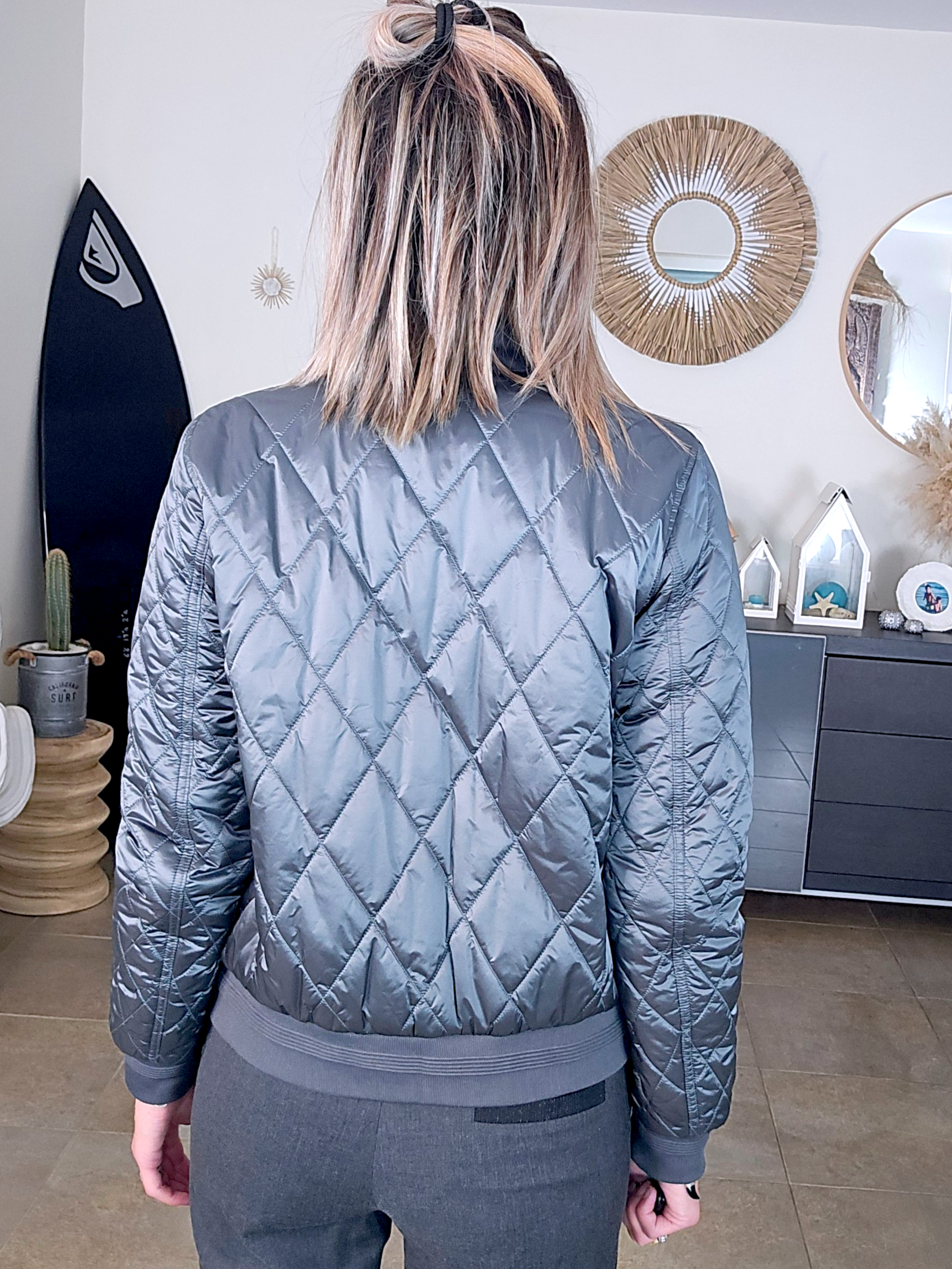 Doudoune matelassée gris métallisé - 𝐌𝐚𝐫𝐢𝐧𝐚𝟒𝟒𝐟𝐚𝐦𝐢𝐥𝐲