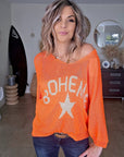 Pull orange fluo bohème - 𝐌𝐚𝐫𝐢𝐧𝐚𝟒𝟒𝐟𝐚𝐦𝐢𝐥𝐲