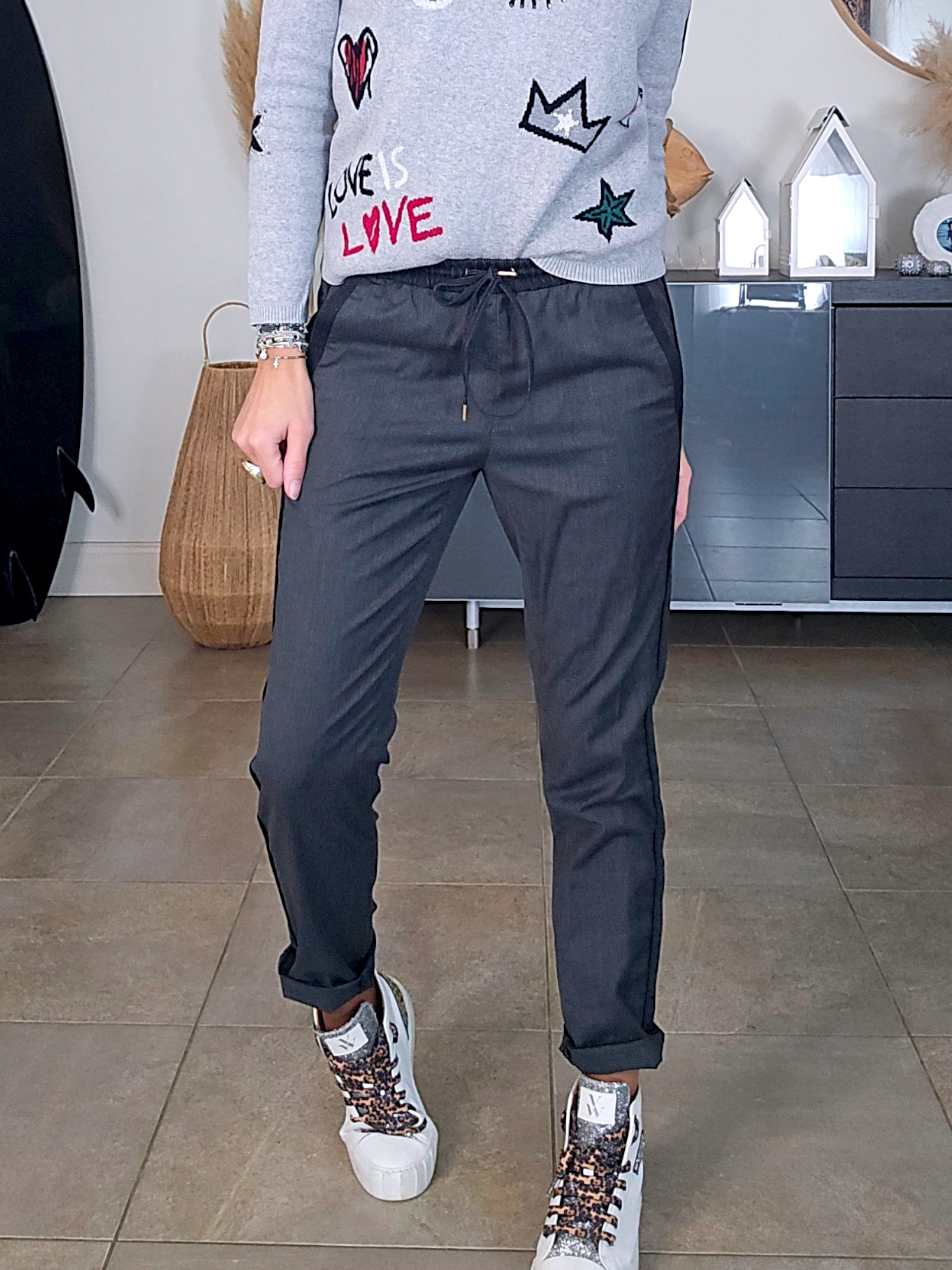 Pantalon jeeging gris anthracite - 𝐌𝐚𝐫𝐢𝐧𝐚𝟒𝟒𝐟𝐚𝐦𝐢𝐥𝐲