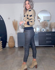 Pantalon slim huilé gris anthracite