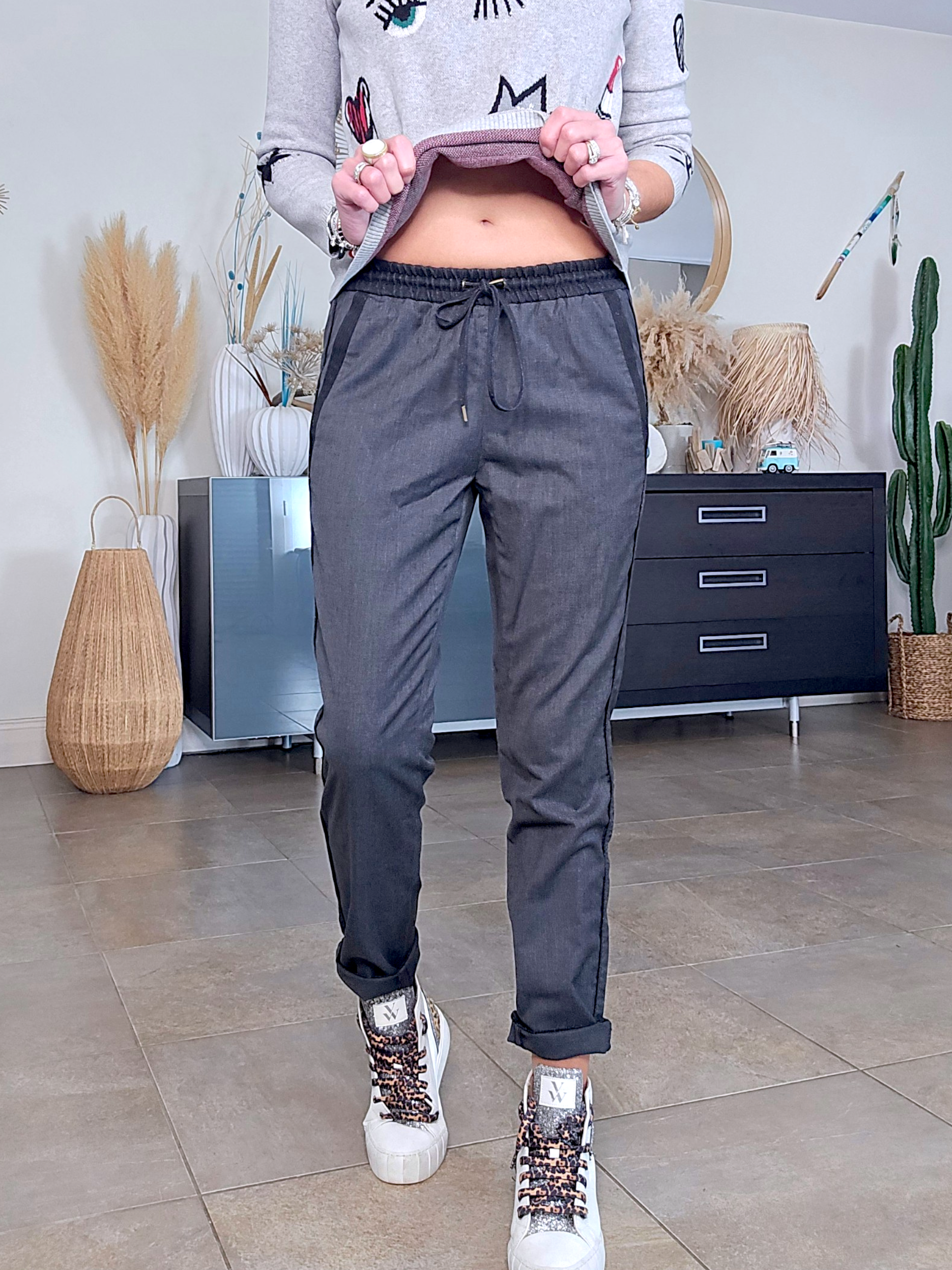 Pantalon jeeging gris anthracite - 𝐌𝐚𝐫𝐢𝐧𝐚𝟒𝟒𝐟𝐚𝐦𝐢𝐥𝐲