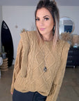 Pull beige foncé à empiècements effet superposition - 𝐌𝐚𝐫𝐢𝐧𝐚𝟒𝟒𝐟𝐚𝐦𝐢𝐥𝐲