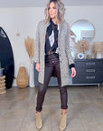 Manteau tweed beige et marron-kaki - 𝐌𝐚𝐫𝐢𝐧𝐚𝟒𝟒𝐟𝐚𝐦𝐢𝐥𝐲