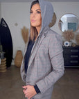 Veste à capuche à imprimé à carreaux - 𝐌𝐚𝐫𝐢𝐧𝐚𝟒𝟒𝐟𝐚𝐦𝐢𝐥𝐲