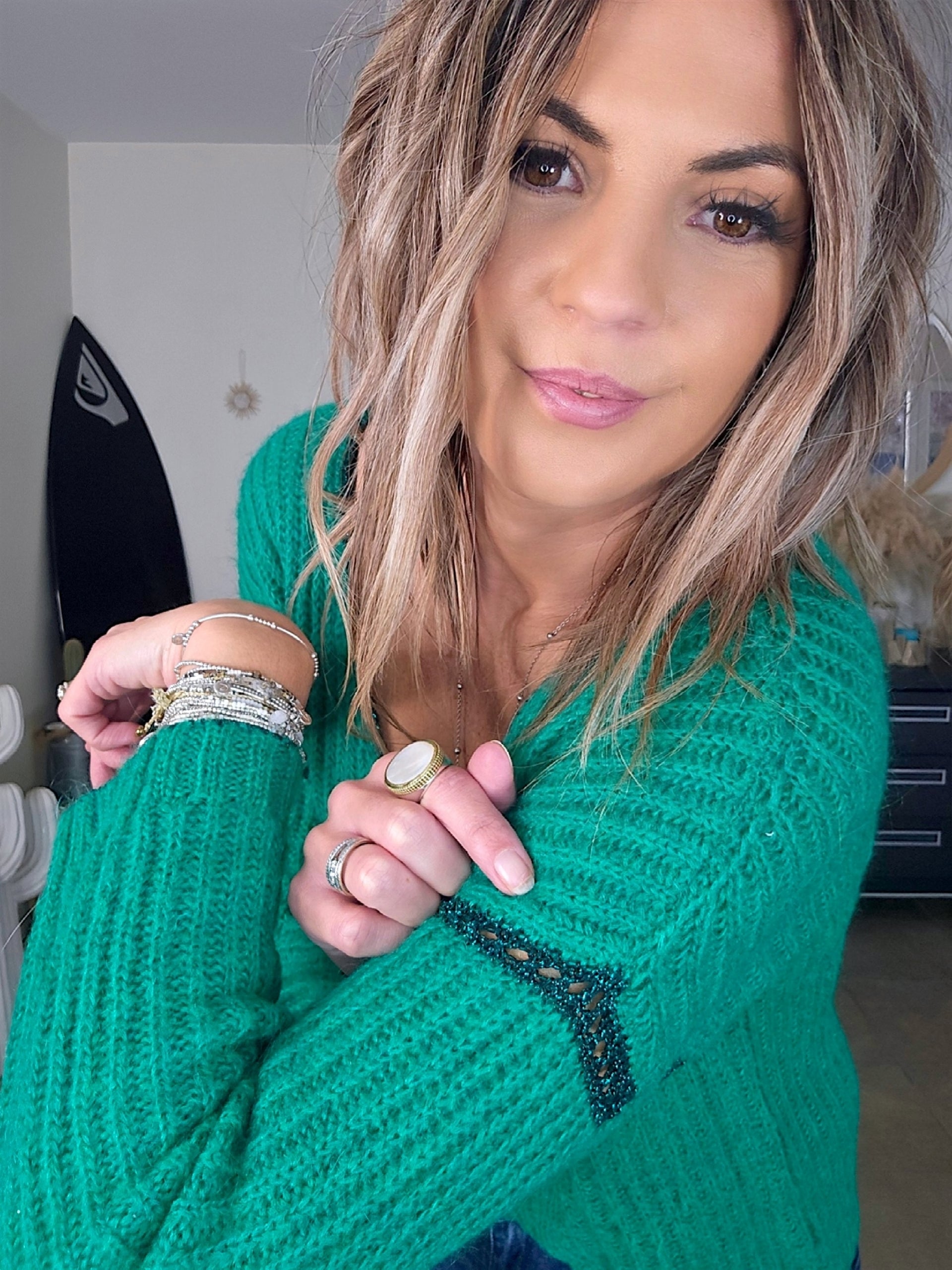 Pull vert à maille douce et chaude - 𝐌𝐚𝐫𝐢𝐧𝐚𝟒𝟒𝐟𝐚𝐦𝐢𝐥𝐲