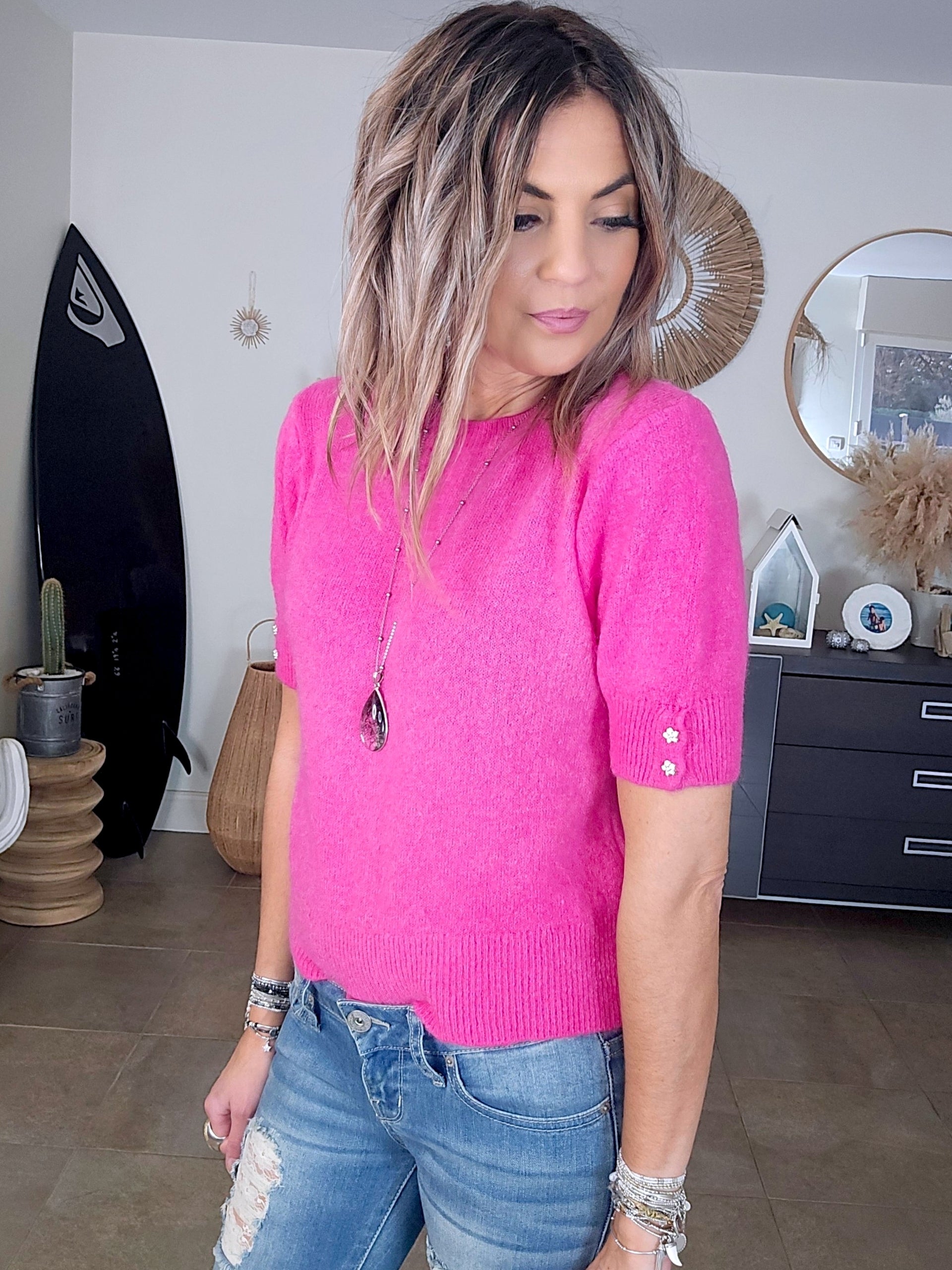 Pull rose fuchsia - 𝐌𝐚𝐫𝐢𝐧𝐚𝟒𝟒𝐟𝐚𝐦𝐢𝐥𝐲