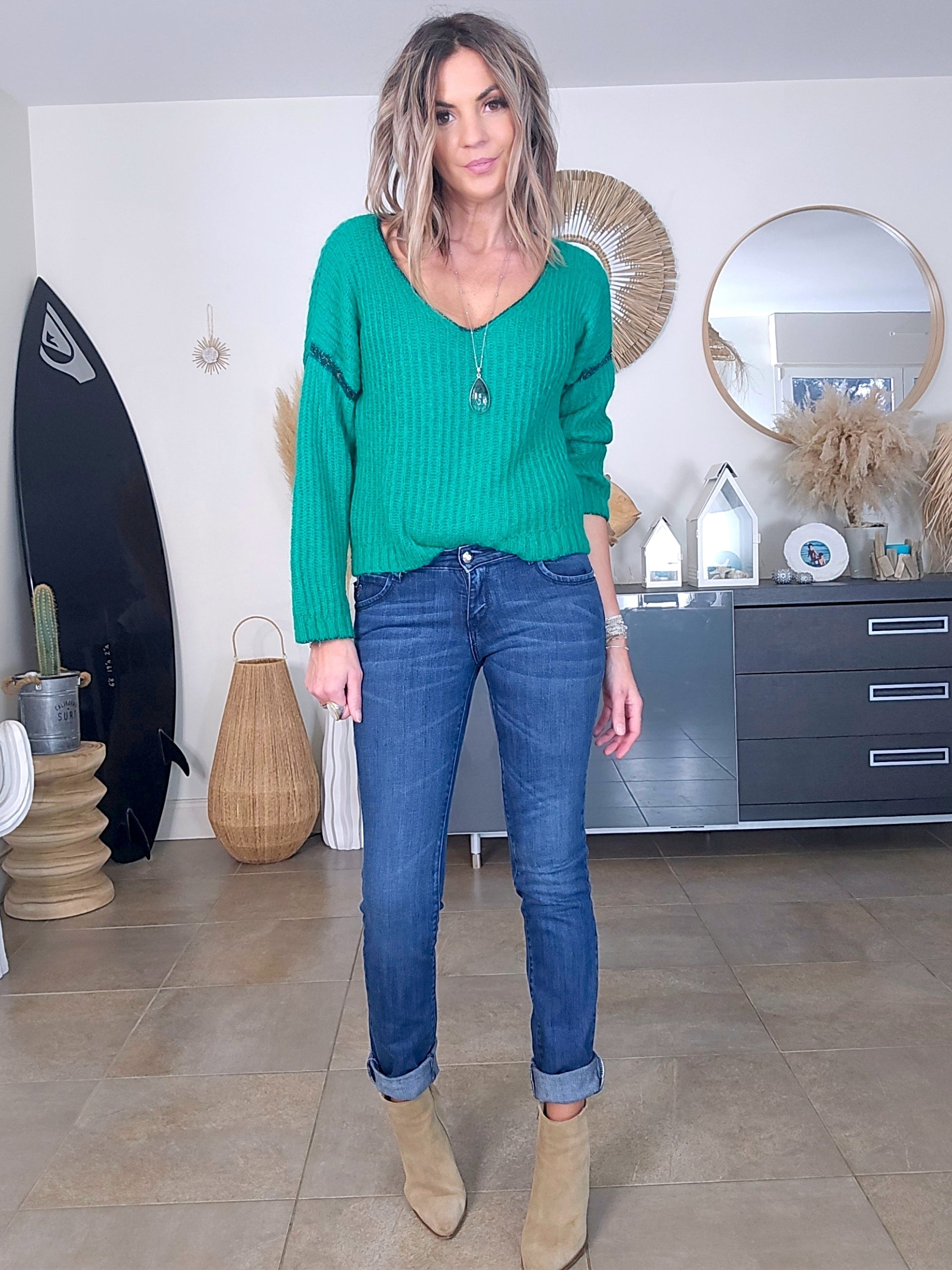 Jean bleu slim à poches fantaisies - 𝐌𝐚𝐫𝐢𝐧𝐚𝟒𝟒𝐟𝐚𝐦𝐢𝐥𝐲