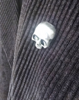 Veste en velours noir délavé à tags + pin's skull - 𝐌𝐚𝐫𝐢𝐧𝐚𝟒𝟒𝐟𝐚𝐦𝐢𝐥𝐲