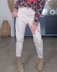 Pantalon beige en coton - 𝐌𝐚𝐫𝐢𝐧𝐚𝟒𝟒𝐟𝐚𝐦𝐢𝐥𝐲