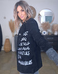 Veste en velours noir délavé à tags + pin's skull - 𝐌𝐚𝐫𝐢𝐧𝐚𝟒𝟒𝐟𝐚𝐦𝐢𝐥𝐲