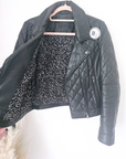 Perfecto noir matelassé 100% cuir - 𝐌𝐚𝐫𝐢𝐧𝐚𝟒𝟒𝐟𝐚𝐦𝐢𝐥𝐲