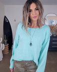 Pull double sens vert d'eau menthe - 𝐌𝐚𝐫𝐢𝐧𝐚𝟒𝟒𝐟𝐚𝐦𝐢𝐥𝐲