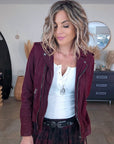 Perfecto aubergine 100% cuir - 𝐌𝐚𝐫𝐢𝐧𝐚𝟒𝟒𝐟𝐚𝐦𝐢𝐥𝐲