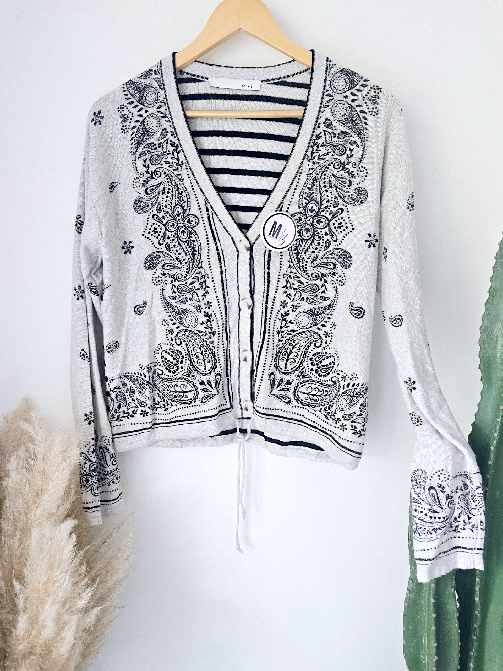 Cardigan marinière à imprimé bandana - 𝐌𝐚𝐫𝐢𝐧𝐚𝟒𝟒𝐟𝐚𝐦𝐢𝐥𝐲