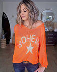 Pull orange fluo bohème - 𝐌𝐚𝐫𝐢𝐧𝐚𝟒𝟒𝐟𝐚𝐦𝐢𝐥𝐲