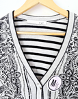 Cardigan marinière à imprimé bandana - 𝐌𝐚𝐫𝐢𝐧𝐚𝟒𝟒𝐟𝐚𝐦𝐢𝐥𝐲