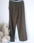 Pantalon chic palazzo kaki / marron - 𝐌𝐚𝐫𝐢𝐧𝐚𝟒𝟒𝐟𝐚𝐦𝐢𝐥𝐲