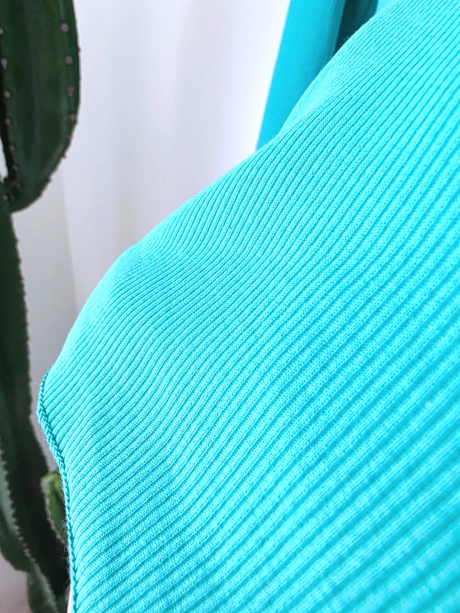 T-shirt bleu/vert à maille côtelée - 𝐌𝐚𝐫𝐢𝐧𝐚𝟒𝟒𝐟𝐚𝐦𝐢𝐥𝐲