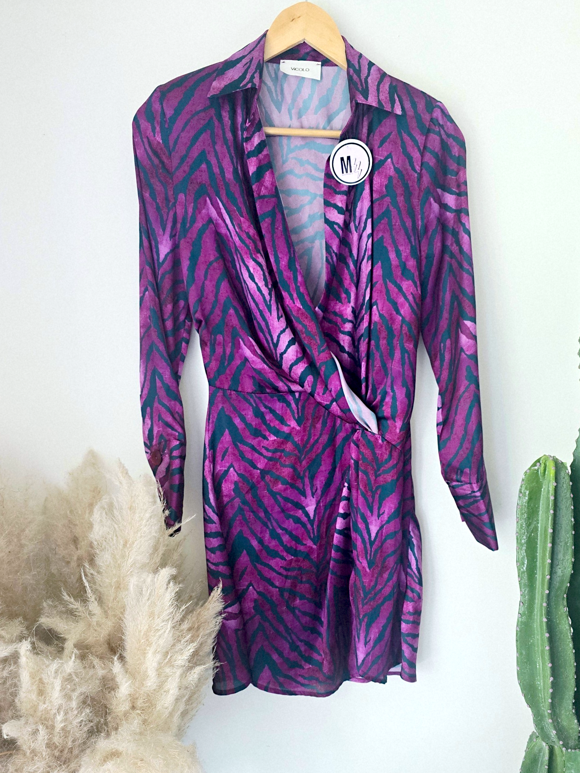 Robe portefeuille zébrée violette - 𝐌𝐚𝐫𝐢𝐧𝐚𝟒𝟒𝐟𝐚𝐦𝐢𝐥𝐲