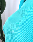 T-shirt bleu/vert à maille côtelée - 𝐌𝐚𝐫𝐢𝐧𝐚𝟒𝟒𝐟𝐚𝐦𝐢𝐥𝐲
