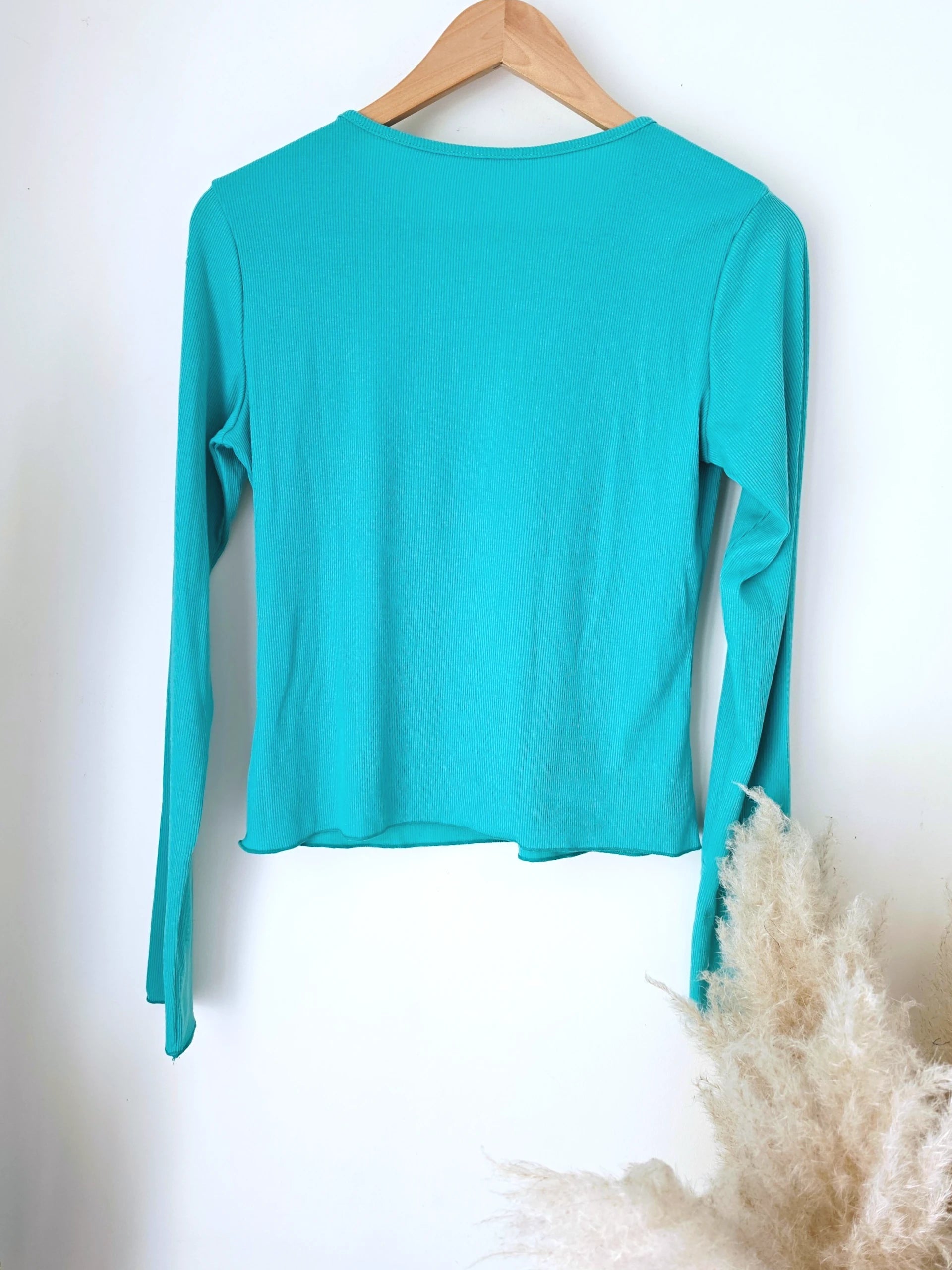 T-shirt bleu/vert à maille côtelée - 𝐌𝐚𝐫𝐢𝐧𝐚𝟒𝟒𝐟𝐚𝐦𝐢𝐥𝐲