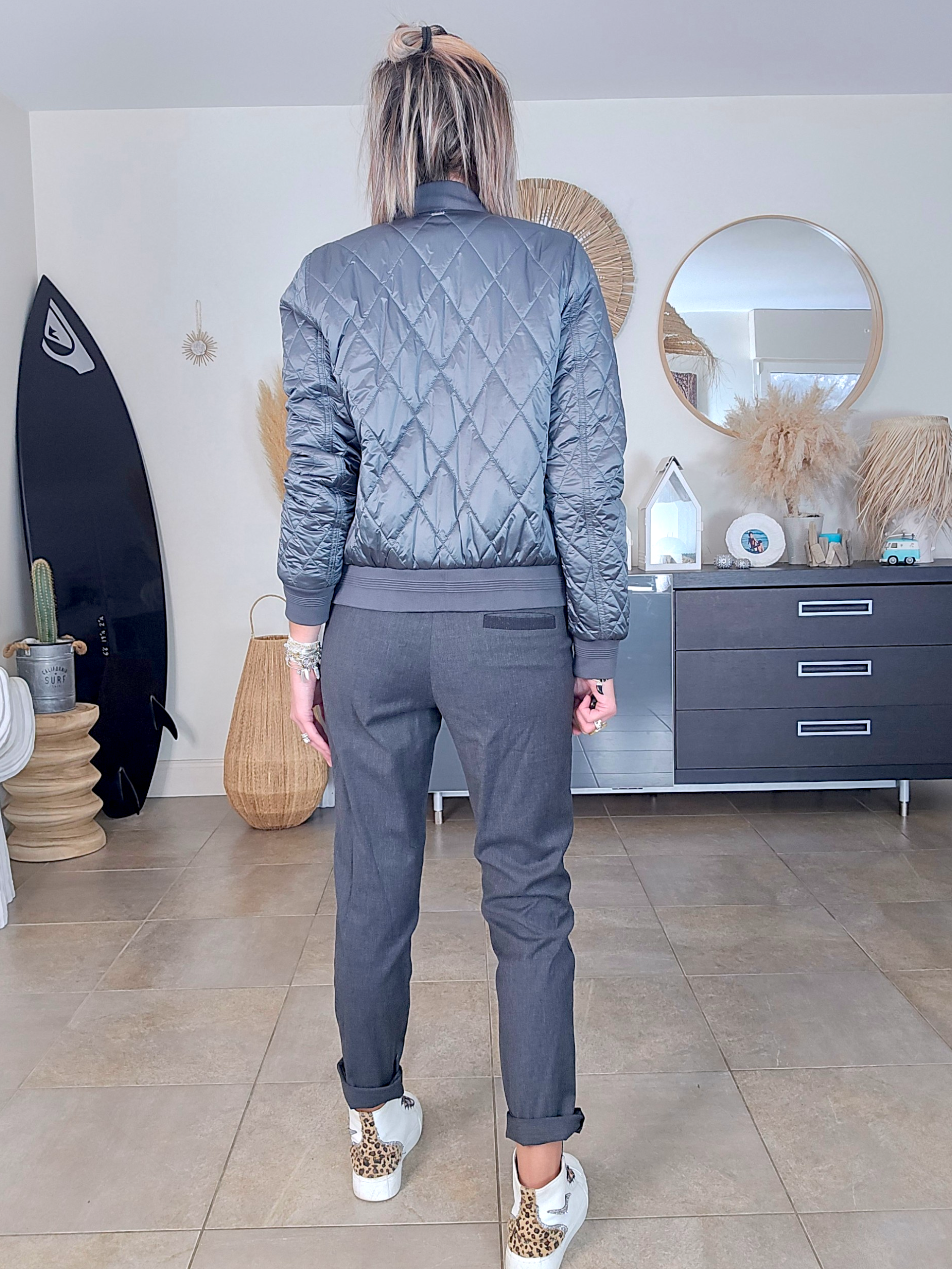 Doudoune matelassée gris métallisé - 𝐌𝐚𝐫𝐢𝐧𝐚𝟒𝟒𝐟𝐚𝐦𝐢𝐥𝐲