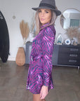 Robe portefeuille zébrée violette - 𝐌𝐚𝐫𝐢𝐧𝐚𝟒𝟒𝐟𝐚𝐦𝐢𝐥𝐲