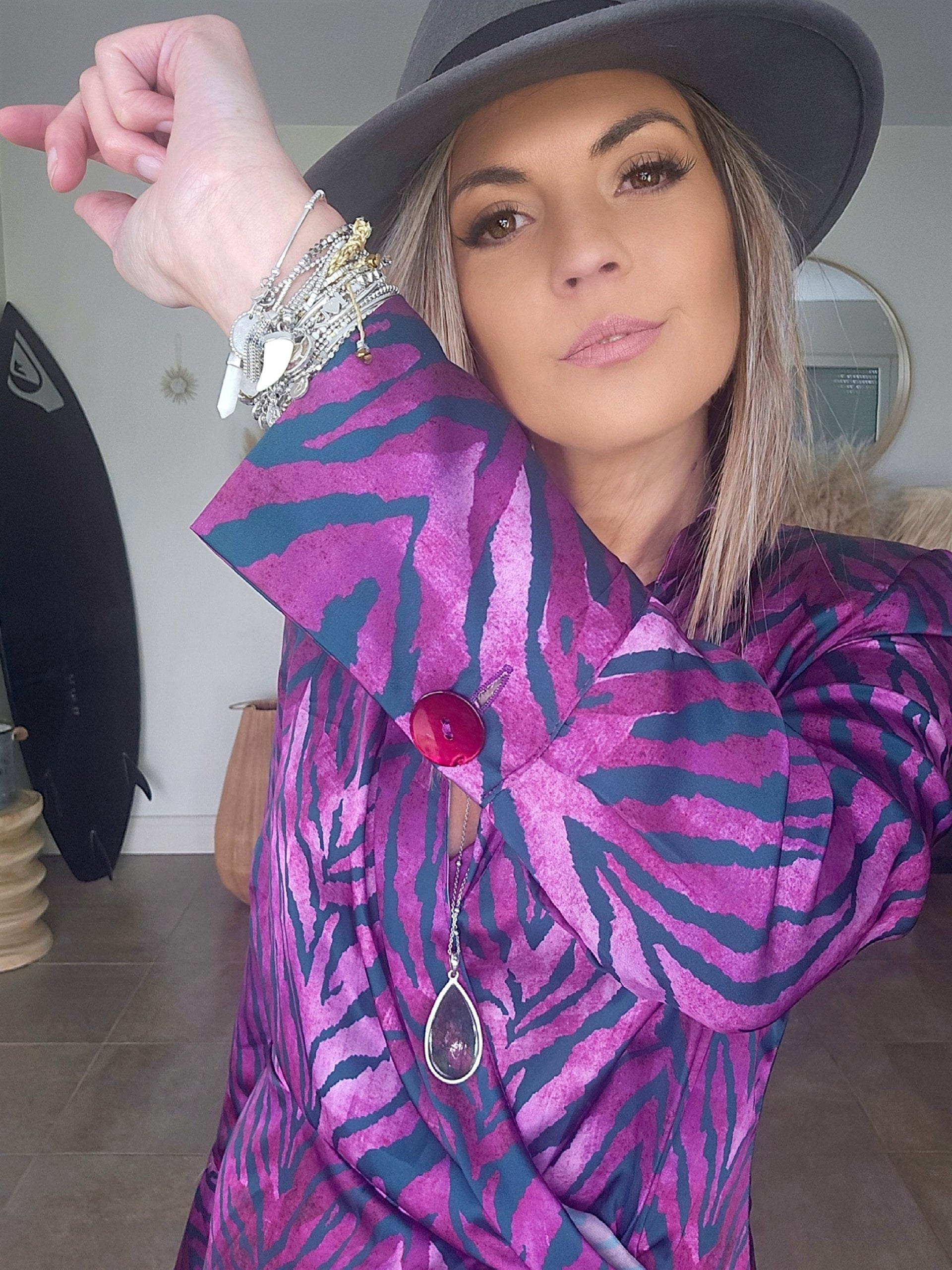Robe portefeuille zébrée violette - 𝐌𝐚𝐫𝐢𝐧𝐚𝟒𝟒𝐟𝐚𝐦𝐢𝐥𝐲