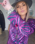 Robe portefeuille zébrée violette - 𝐌𝐚𝐫𝐢𝐧𝐚𝟒𝟒𝐟𝐚𝐦𝐢𝐥𝐲