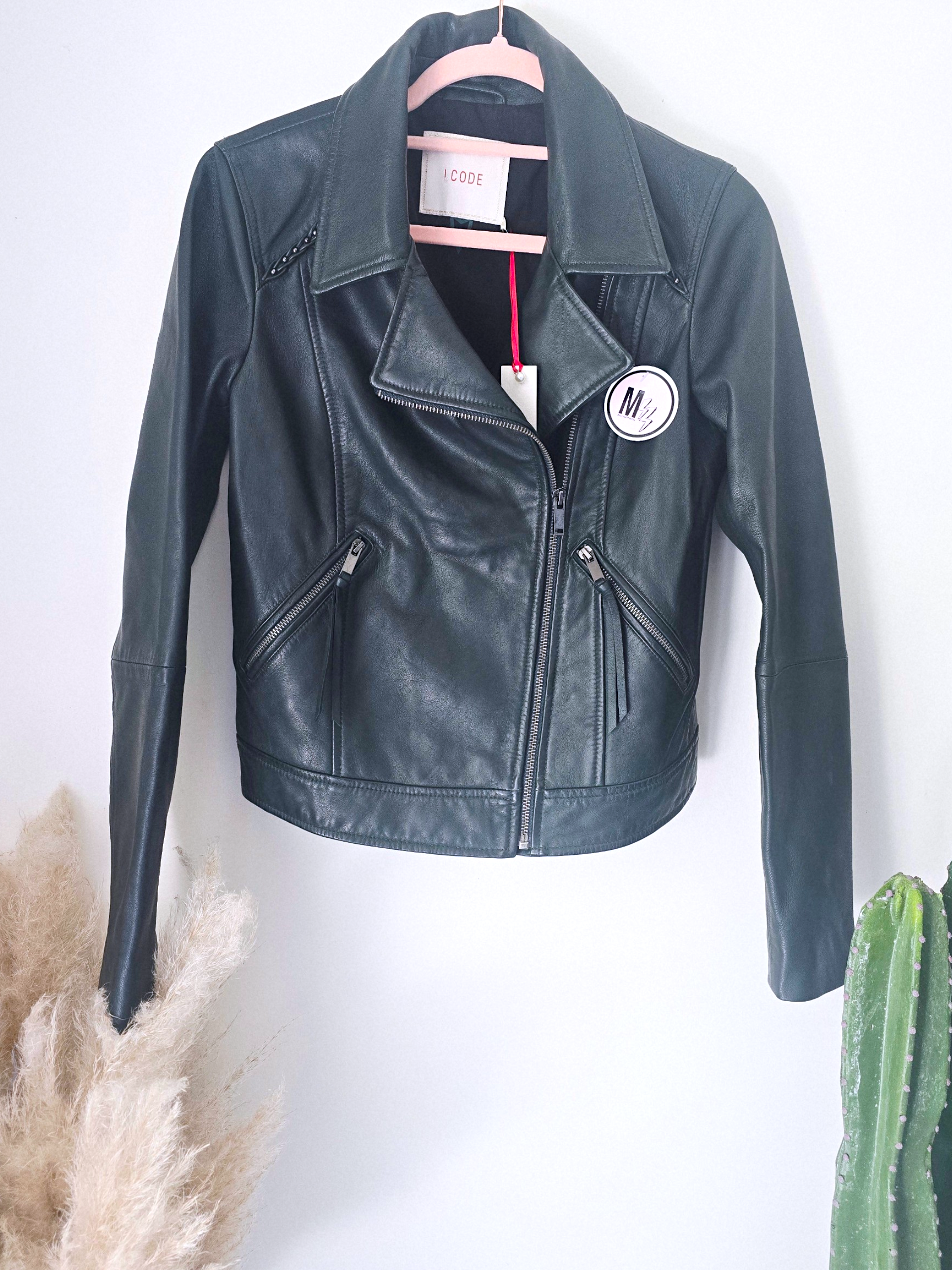 Perfecto vert 100% cuir - 𝐌𝐚𝐫𝐢𝐧𝐚𝟒𝟒𝐟𝐚𝐦𝐢𝐥𝐲