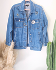 Veste brodée en jean bleu - 𝐌𝐚𝐫𝐢𝐧𝐚𝟒𝟒𝐟𝐚𝐦𝐢𝐥𝐲