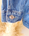 Veste brodée en jean bleu - 𝐌𝐚𝐫𝐢𝐧𝐚𝟒𝟒𝐟𝐚𝐦𝐢𝐥𝐲