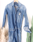 Combinaison en jean bleu délavé - 𝐌𝐚𝐫𝐢𝐧𝐚𝟒𝟒𝐟𝐚𝐦𝐢𝐥𝐲