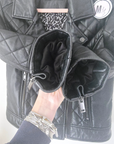 Perfecto noir matelassé 100% cuir - 𝐌𝐚𝐫𝐢𝐧𝐚𝟒𝟒𝐟𝐚𝐦𝐢𝐥𝐲