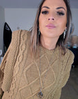 Pull beige foncé à empiècements effet superposition - 𝐌𝐚𝐫𝐢𝐧𝐚𝟒𝟒𝐟𝐚𝐦𝐢𝐥𝐲