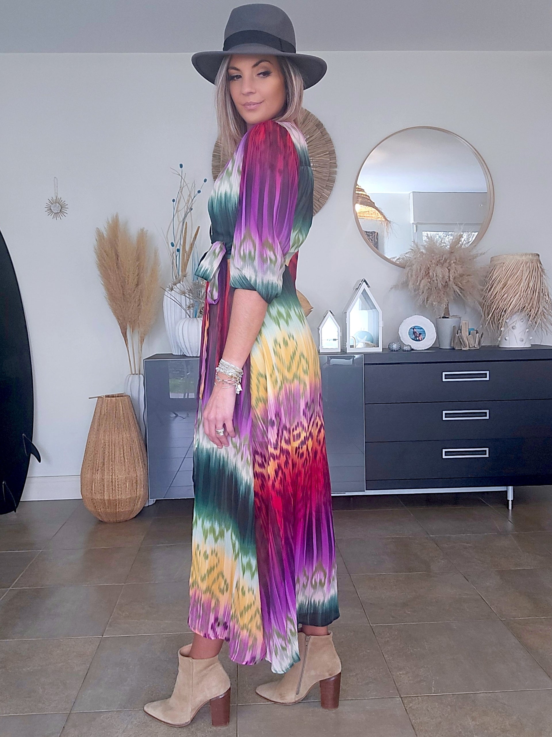 Robe soleil longue tricolore - 𝐌𝐚𝐫𝐢𝐧𝐚𝟒𝟒𝐟𝐚𝐦𝐢𝐥𝐲